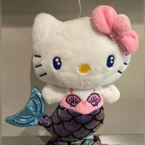 Mermaid Plush Toy with Pink Bow